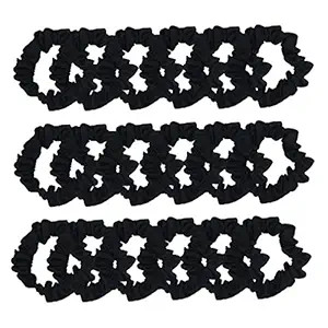 Set of 24 Black Satin Hair Scrunchies for Women Elastic Hair Ties Small Hair Bobbles Fabric Hair ... | Amazon (US)