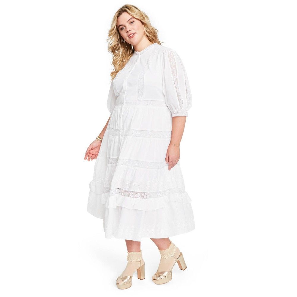Women's Plus Size Phoebe Button-Up Dress - LoveShackFancy for Target White 20W | Target