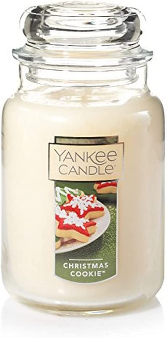 Yankee Candle Christmas Cookie Scented, Classic 22oz Large Jar Single Wick Candle, Over 110 Hours... | Amazon (US)