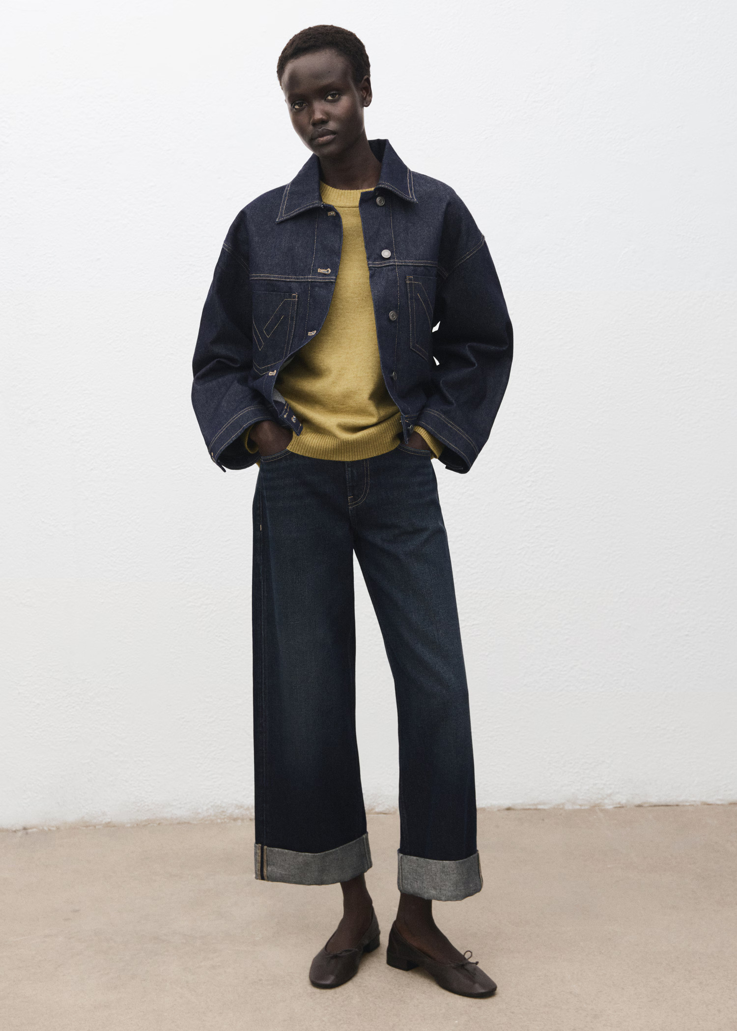 Oversized sweater with ribbed trim - Women | MANGO USA | Mango (US/MX/AU)