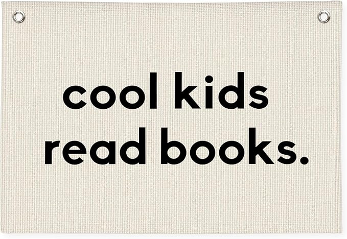 Reading Corner Decor for Classroom, Cool Kids Read Books Linen Banner, Read Sign Wall Hanging Ban... | Amazon (US)