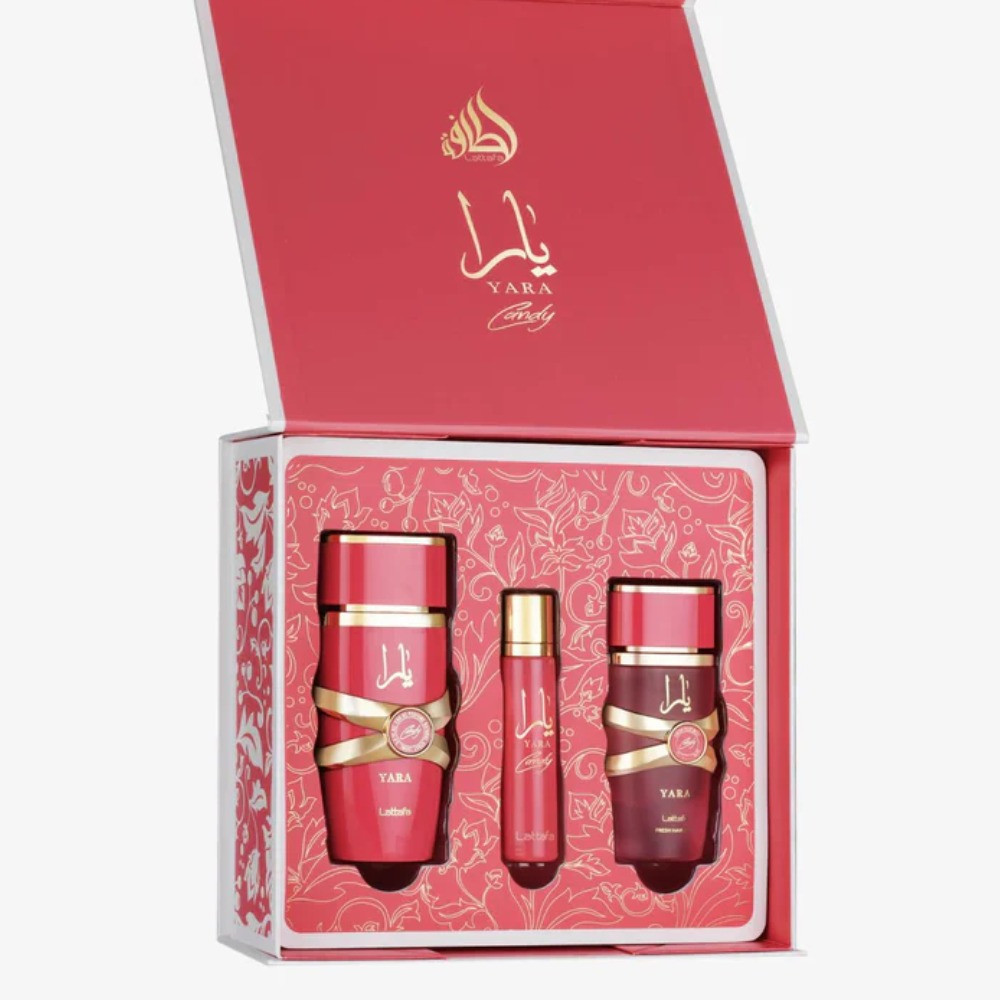 Lattafa Ladies Yara Candy 3pcs EDP Gift Set Fragrances 6290362349242 | Jomashop.com & JomaDeals.com