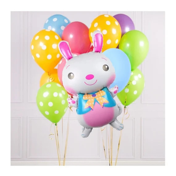 Easter Bunny Balloon Bundle Solid Polka Dot Green Blue Orange | Etsy | Etsy (US)