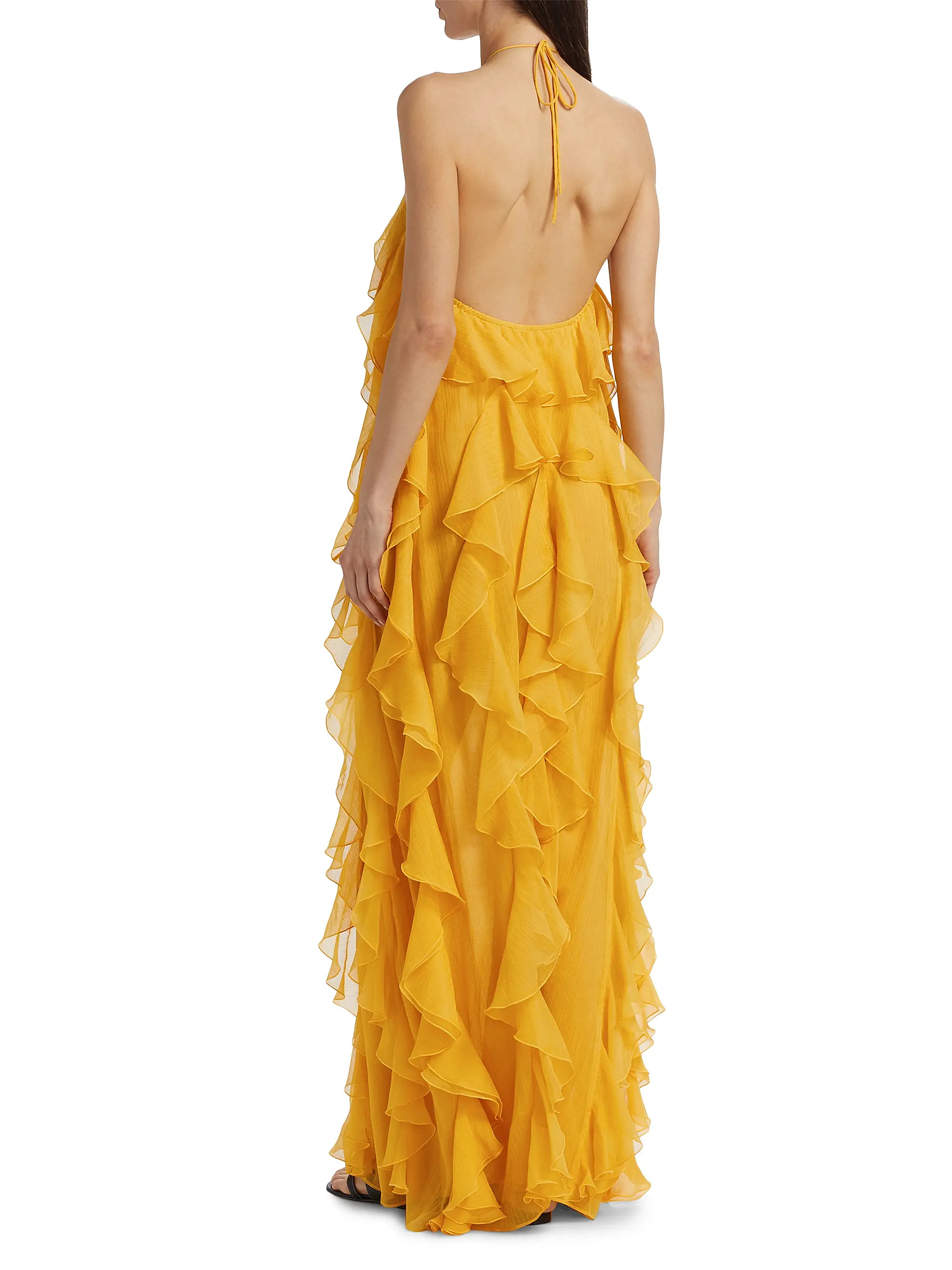 Liora Ruffled Halterneck Maxi Dress | Saks Fifth Avenue