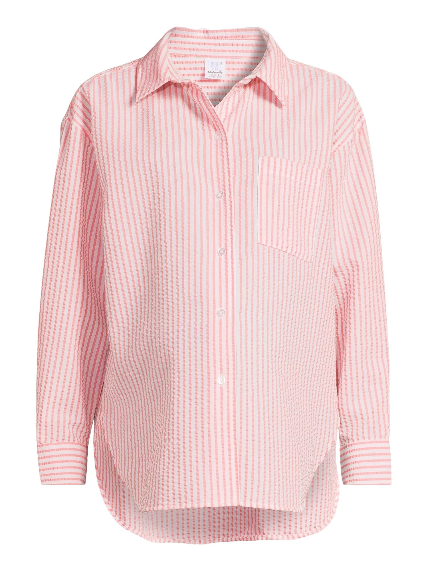 Time and True Women's Woven Button Up Top | Walmart (US)
