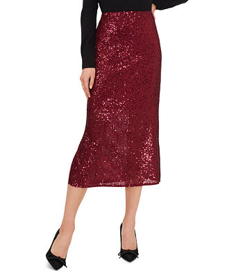 Women's Sequined Side-Slit Maxi Skirt | Macys (US)