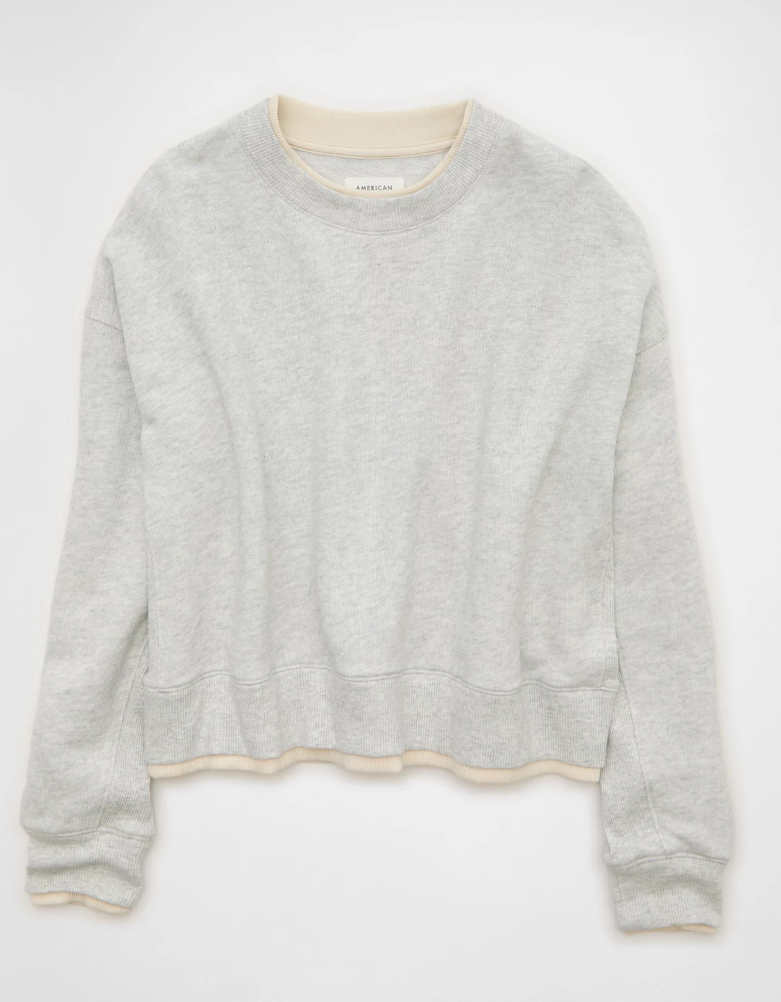 AE Twice As Nice Crew Neck Sweatshirt | American Eagle Outfitters (US & CA)