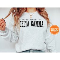 Delta Gamma Founding Sorority Sweatshirt | Merch Hoodie Dee Gee Crewneck 5453G | Etsy (US)