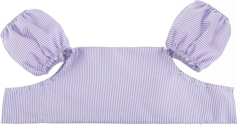 THOVSMOON Toddler Kids Gingham Seersucker Flotation Device Cover Baby Swim Puddle Jumper Cover Li... | Amazon (US)