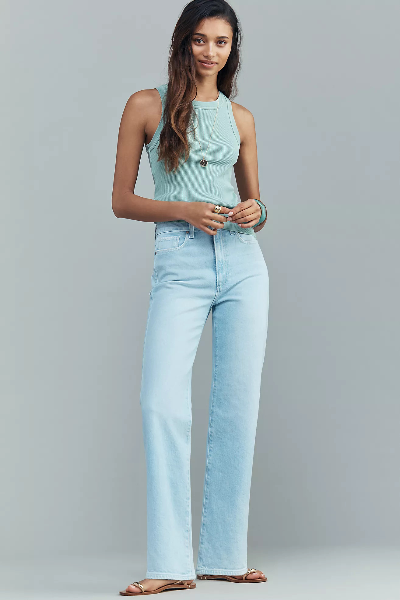 PAIGE Stevie 31 High-Rise Straight-Leg Jeans | Anthropologie (US)