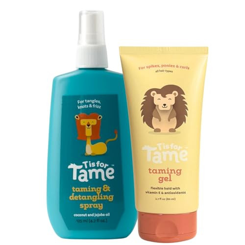 T is for Tame - Kids Hair Styling Gel & Hair Mist Bundle, All-Natural Alcohol-Free Gel & Mist for Kids & Toddlers | Amazon (US)