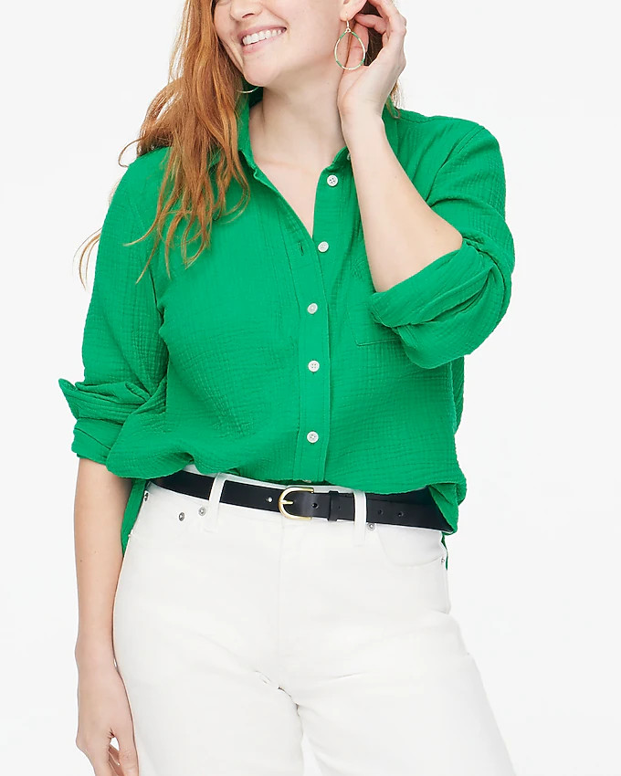 Gauze button-up shirt | J.Crew Factory