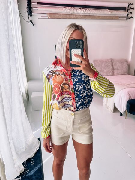 CODE: TANNER20 for 20% off Anthropologie apparel, beauty, & accessories — wearing an XS in my top & 26 in shorts 

#LTKSummerSales #LTKFindsUnder100 #LTKStyleTip