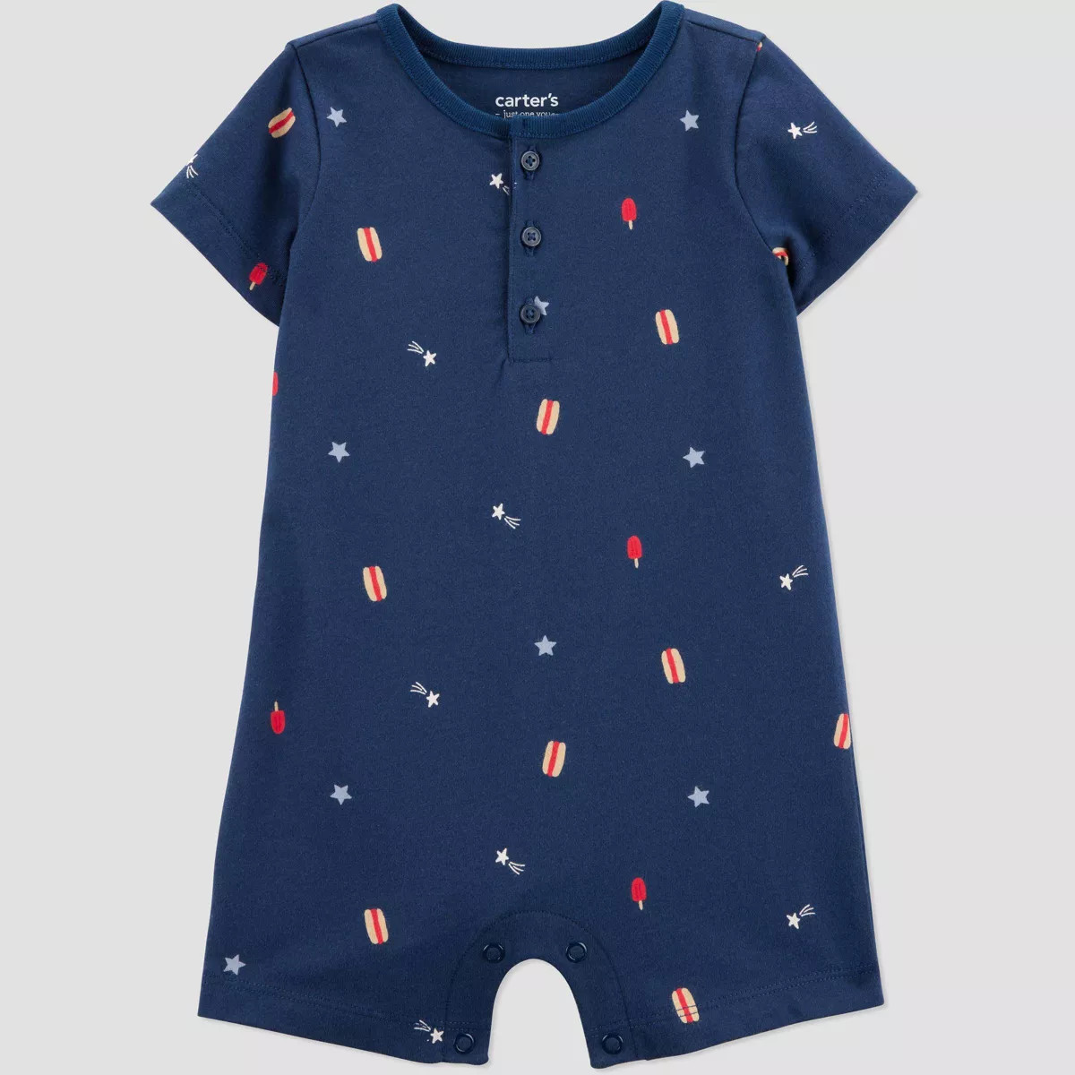 Carter's Just One You® Baby Boys' Hot Dogs Romper - Navy Blue | Target
