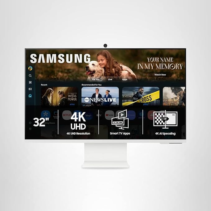 SAMSUNG 32” Smart Monitor M8 (M80F) 4K UHD Display, Samsung Vision AI, Smart TV Apps, Gaming Hu... | Amazon (US)