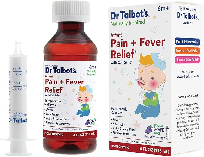 Dr. Talbot's Infant Pain and Fever Relief Liquid Medicine - 4 fl oz - 6+ Months - Grape Juice Fla... | Amazon (US)