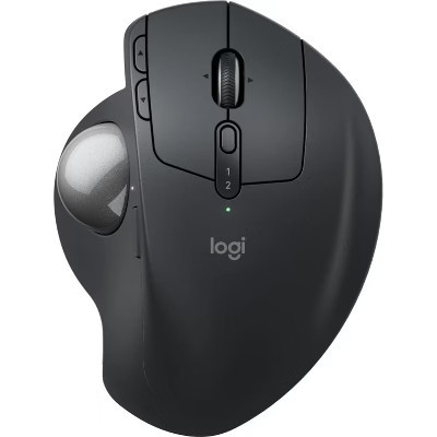 Logitech - MX ERGO S PLUS Wireless Ergonomic Trackball Mouse with 6 Programmable Buttons - Wireless - Graphite | Target