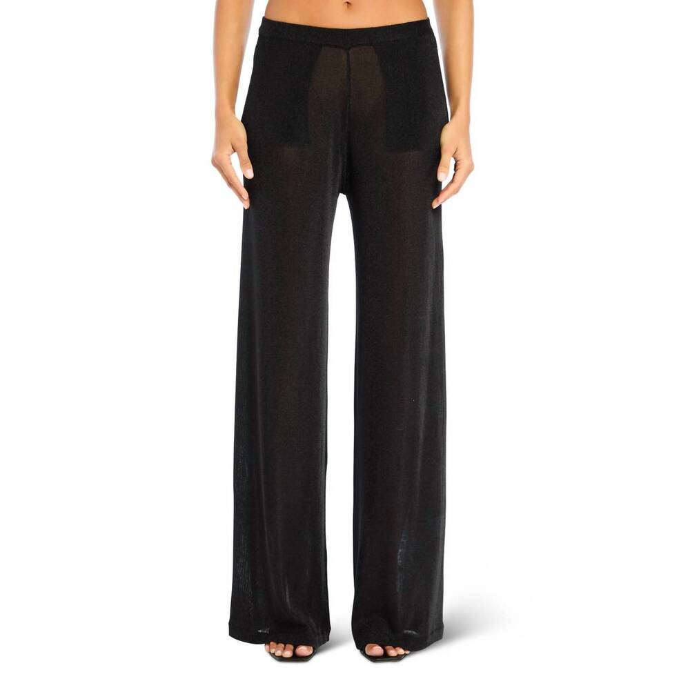 NEW SER.O.YA sheldon metallic knit pants in black | Poshmark