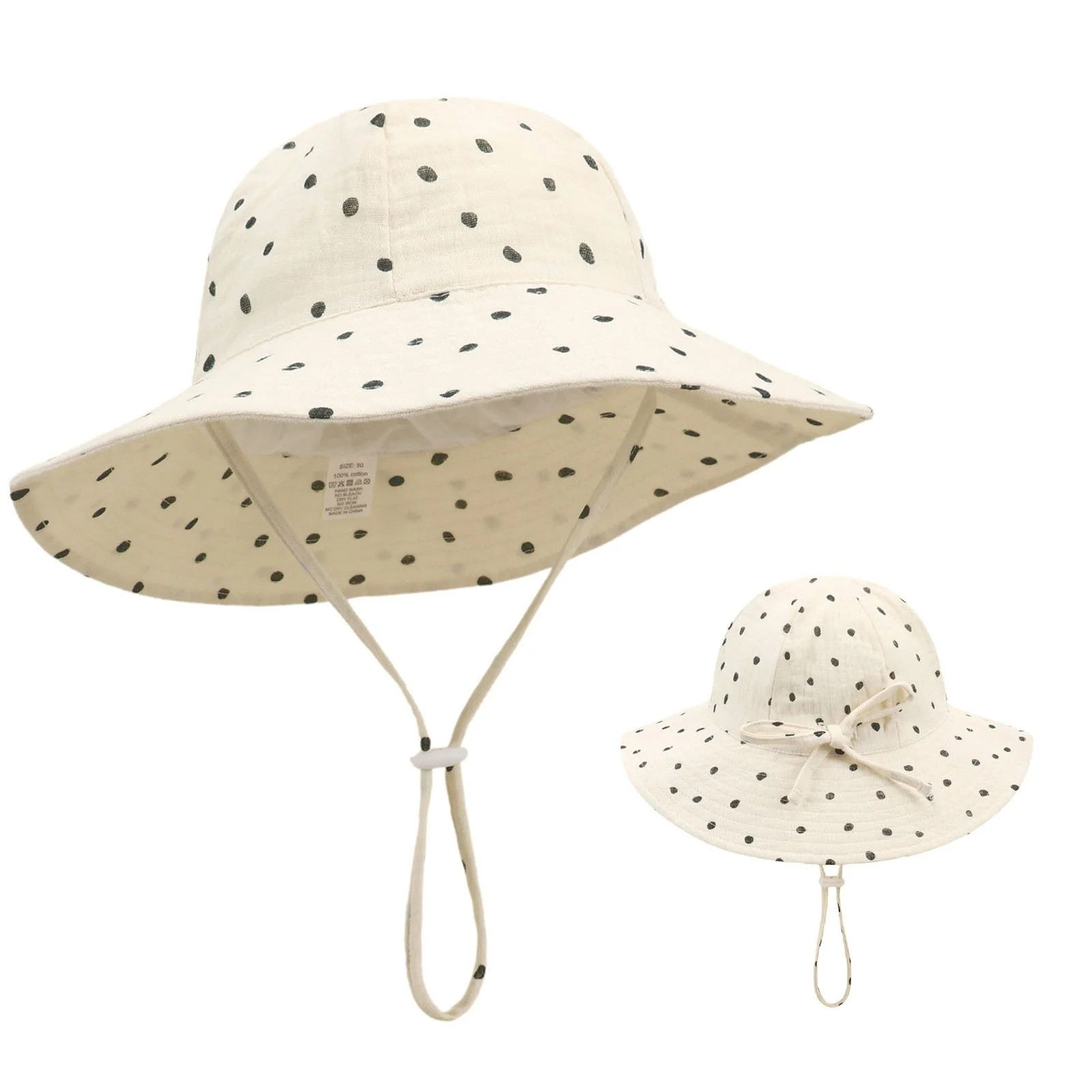Sun Hat for Baby Adjustable Toddler Bucket Hat Lightweight Breathable Beach Bucket Hat with Wide ... | Walmart (US)
