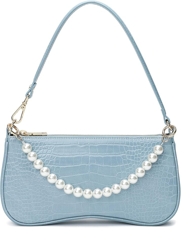 Keyli Shoulder Bag for Women Crocodile Pattern Leather Handbags Trendy Casual Zip Closure Clutch ... | Amazon (US)