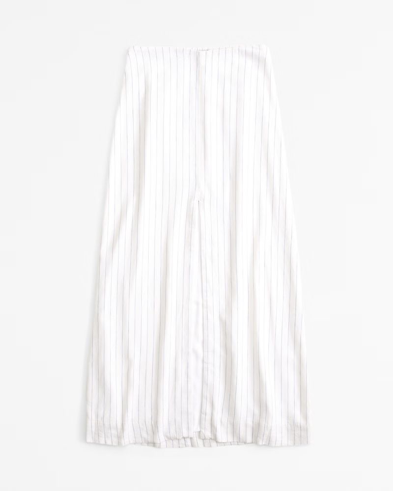 Linen-Blend Front-Slit Maxi Skirt | Abercrombie & Fitch (US)