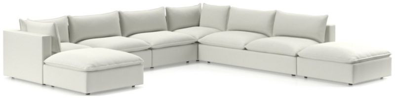 Lotus Deep Modular 7-Piece Sectional Sofa + Reviews | Crate & Barrel | Crate & Barrel