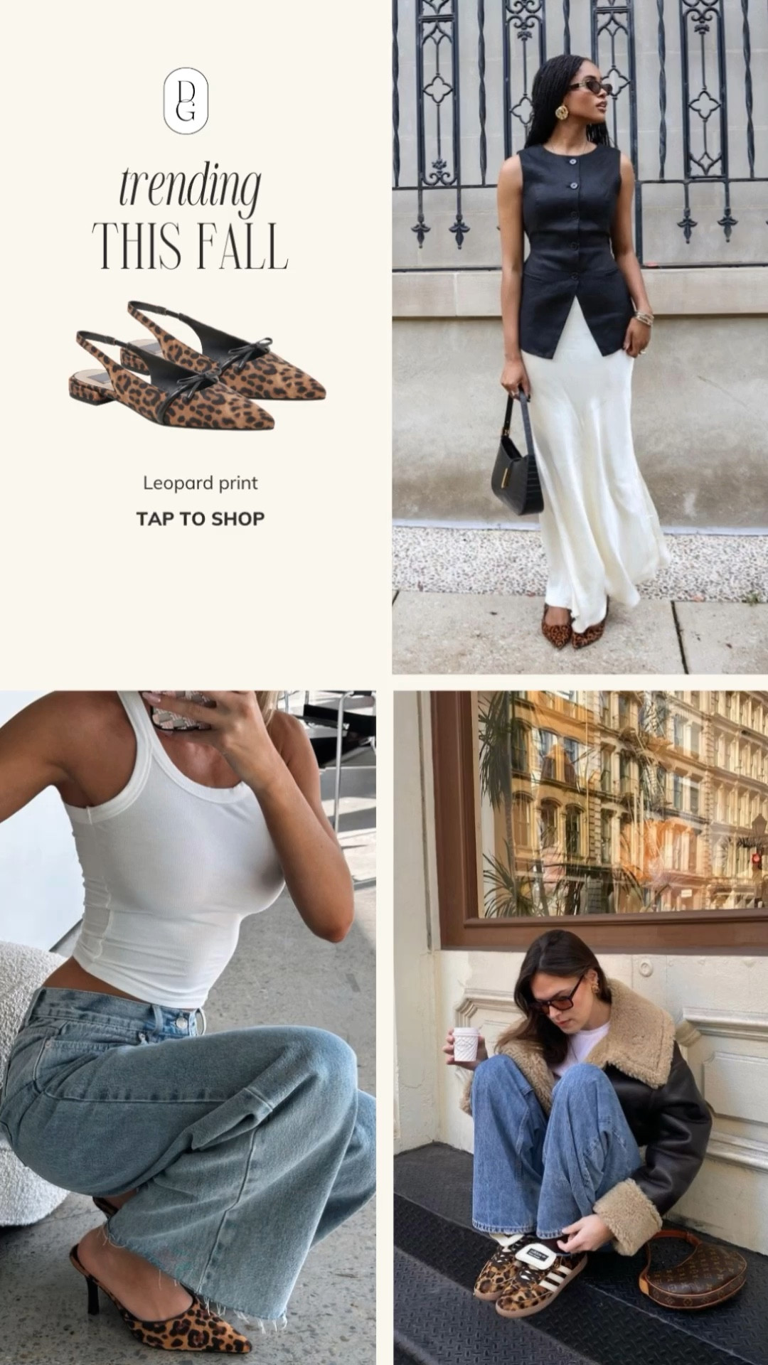 Leopard Print // Trending this Fall 🍁

Fall 2024 trends, fall shoe trends, fall shoes, fall outfit ideas, early fall outfit ideas, fall trends 2024, leopard print shoes, leopard shoes, leopard flats, leopard print flats, leopard ballets flats 

#LTKSeasonal #LTKStyleTip #LTKShoeCrush