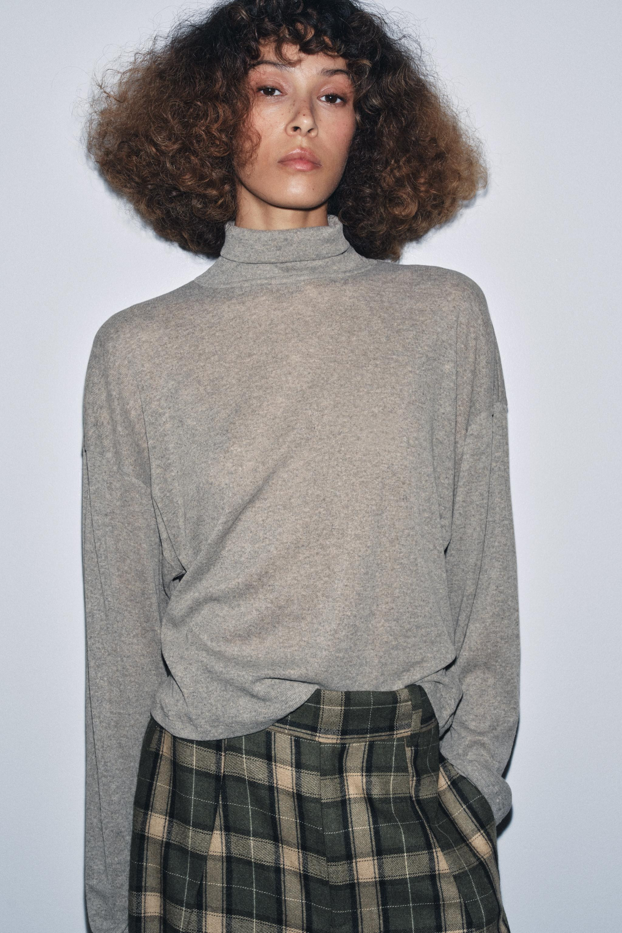 HIGH NECK T-SHIRT | Zara US