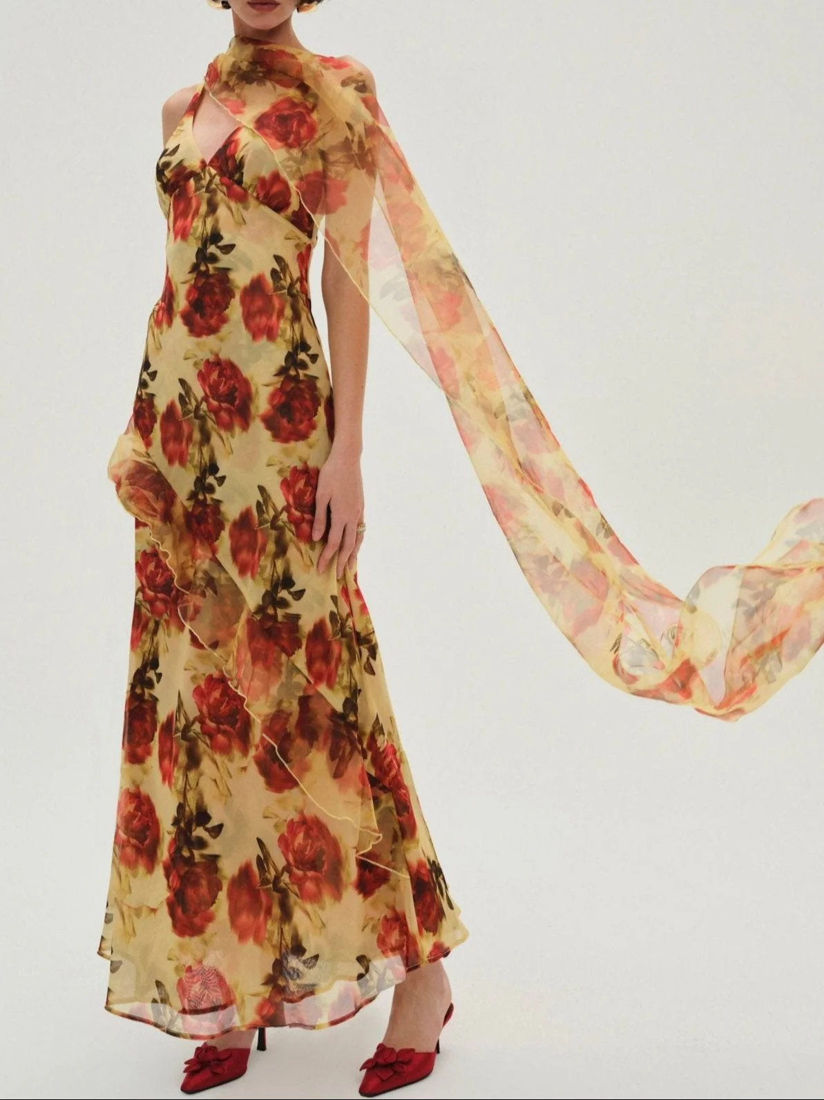 Floral Stems Maxi Dress | For Love & Lemons