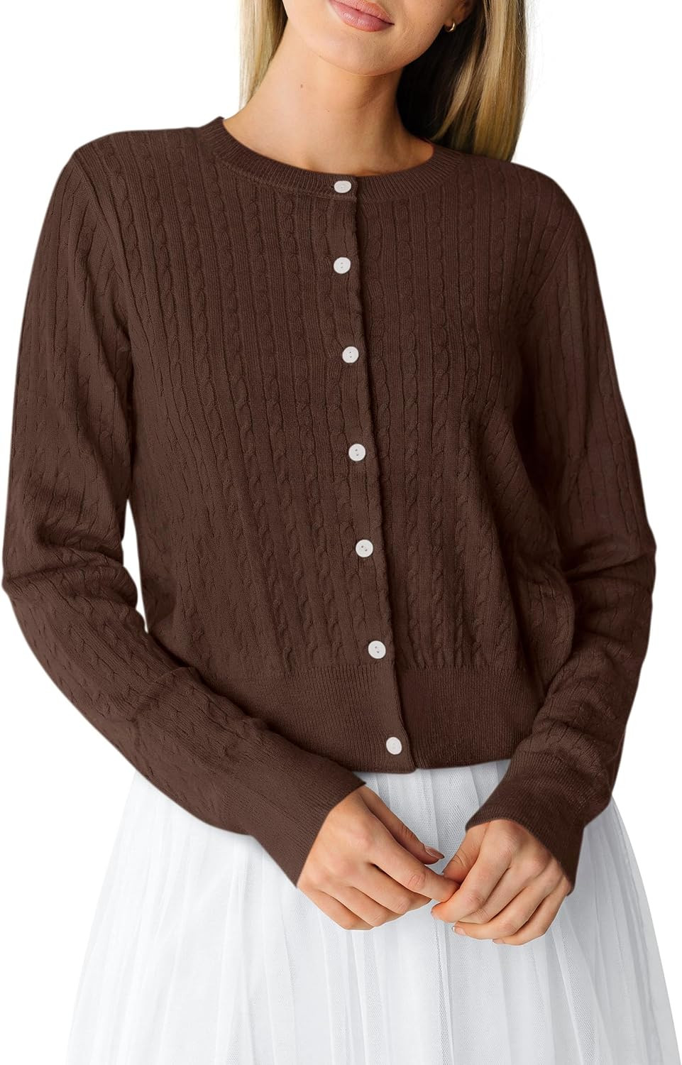 PRETTYGARDEN Women Lightweight Button Up Cardigan Sweaters | Amazon (US)