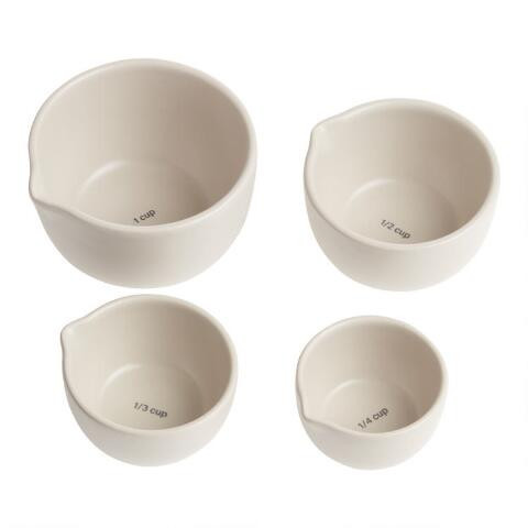 Greige Ceramic Nesting Measuring Cups | World Market