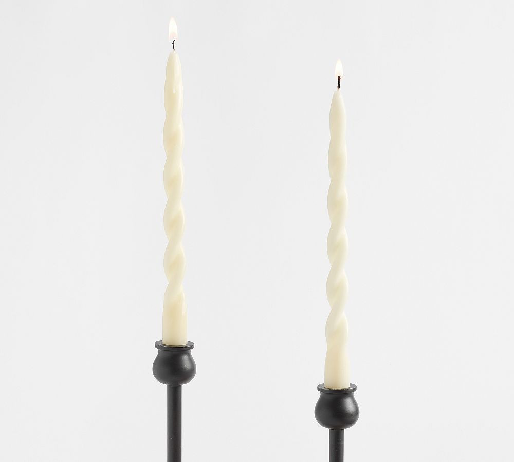 Spiral Taper Candle: Ivory: Set Of 6 | Pottery Barn (US)