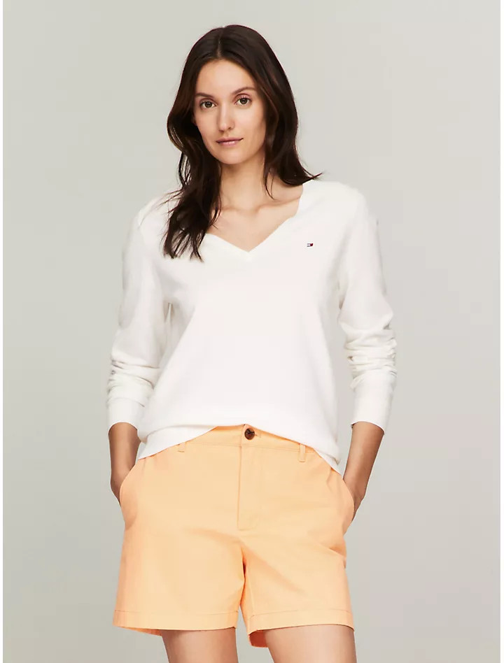 Solid V-Neck Sweater | Tommy Hilfiger | Tommy Hilfiger (US)