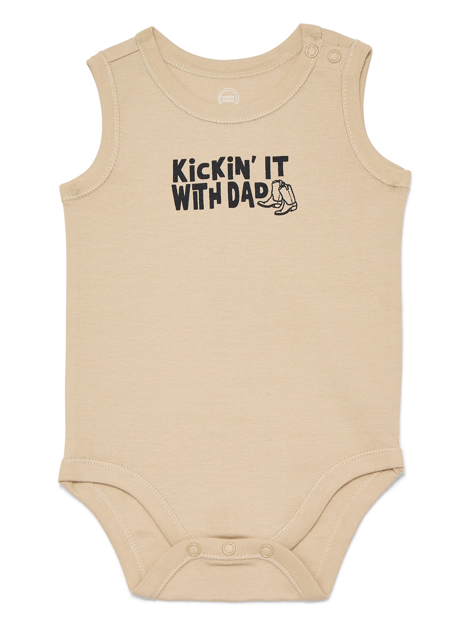 Wonder Nation Baby Boys Tank Bodysuit, Sizes 0-24 Months | Walmart (US)