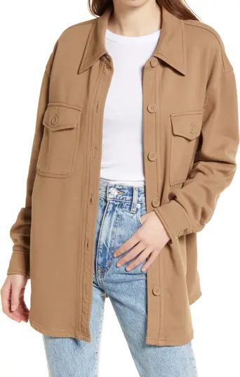 Good American Fleece Shirt Jacket | Nordstrom | Nordstrom