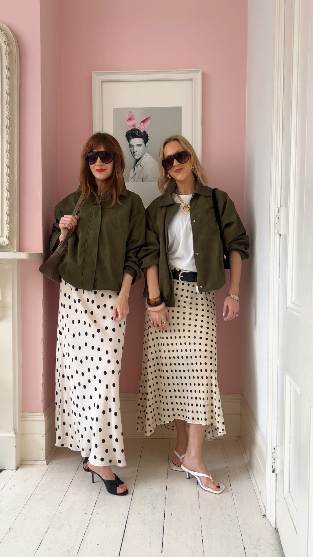 Khaki Green Suedette Bomber jacket - ways to wear. We suggest sizing up 1 or 2 sizes 

#LTKspring