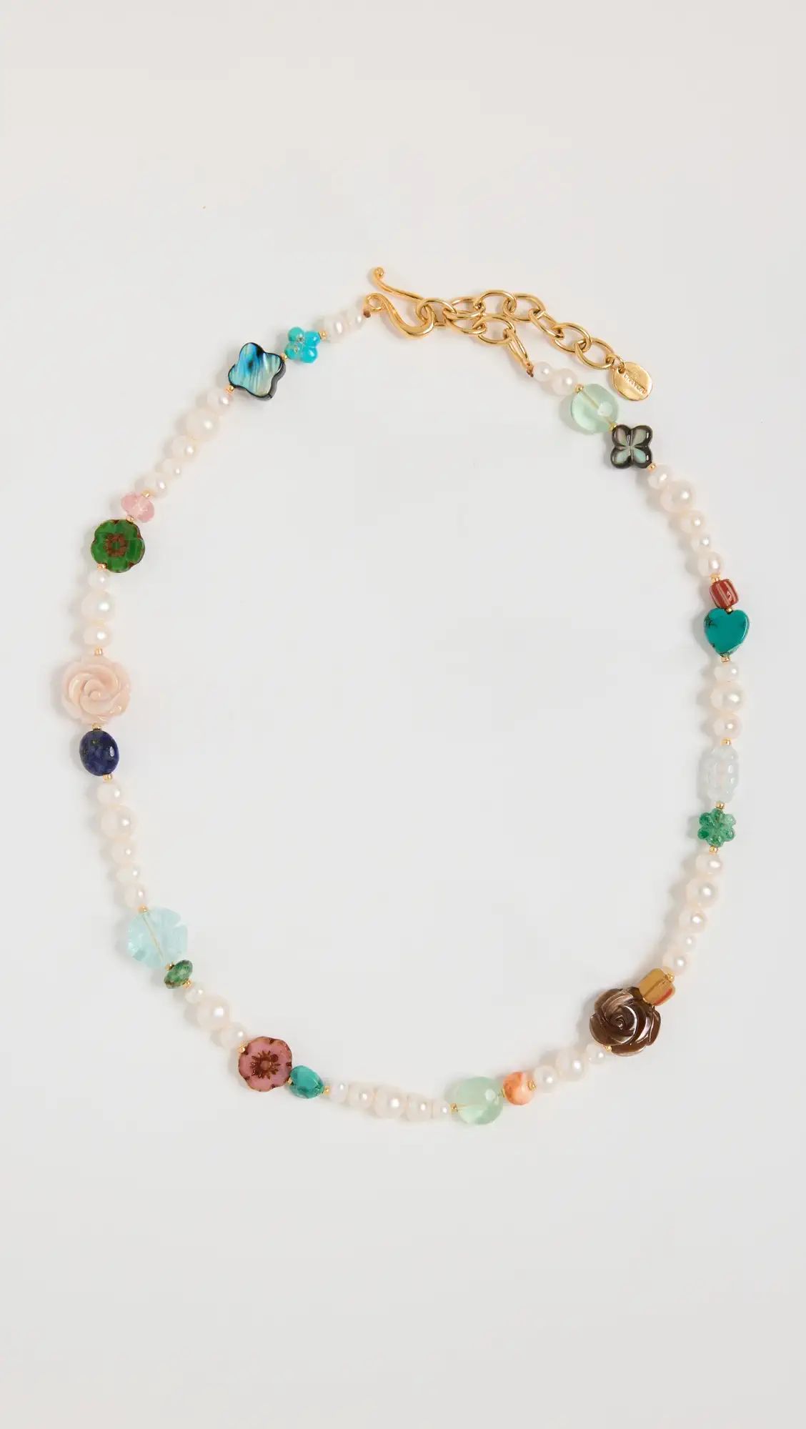 Chan Luu Multi-Stone Gold Plated Beaded Necklace | Shopbop | Shopbop