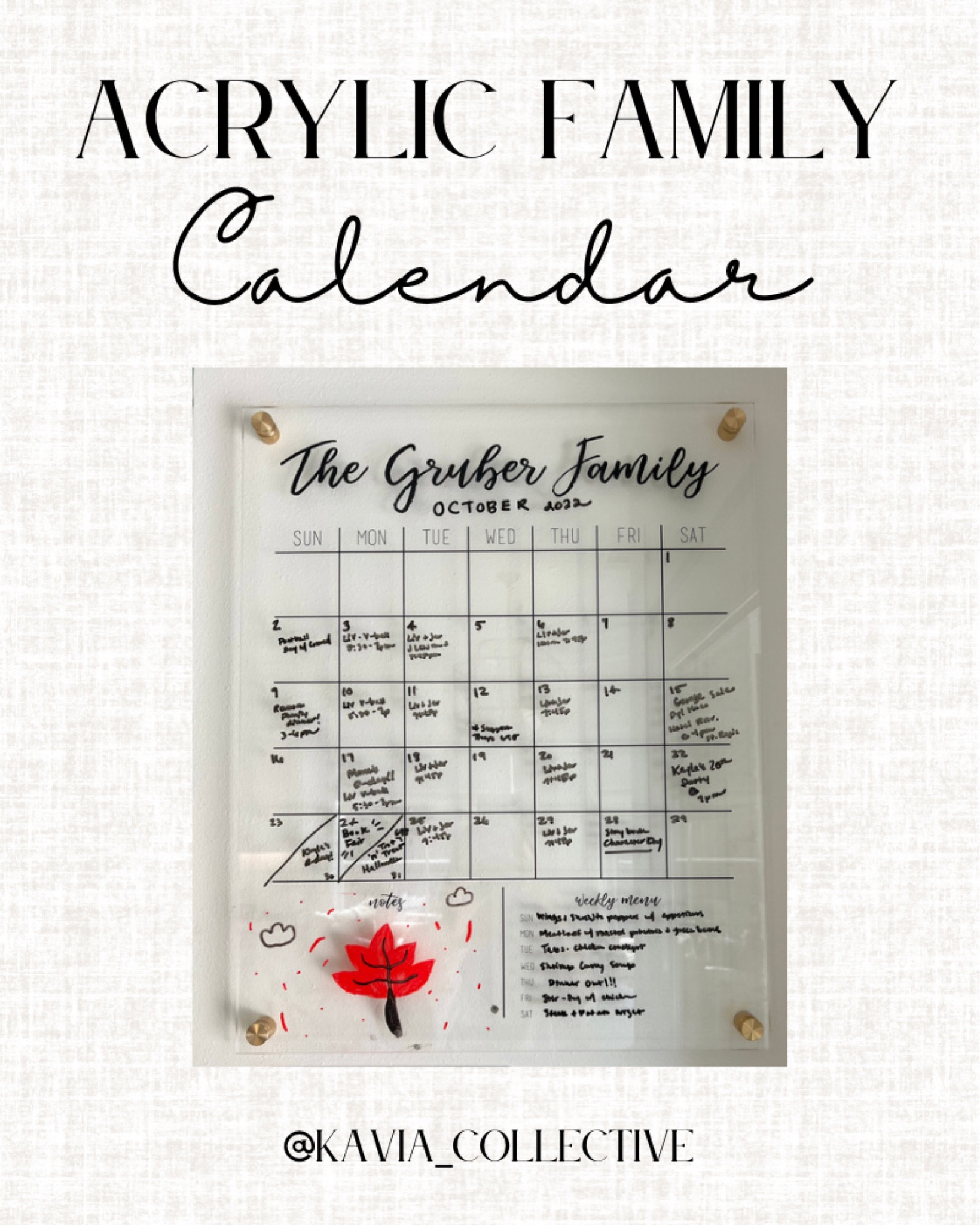 Our kitchen family calendar. Great to keep organized - love the weekly menu section

#LTKhome #LTKSeasonal #LTKunder100