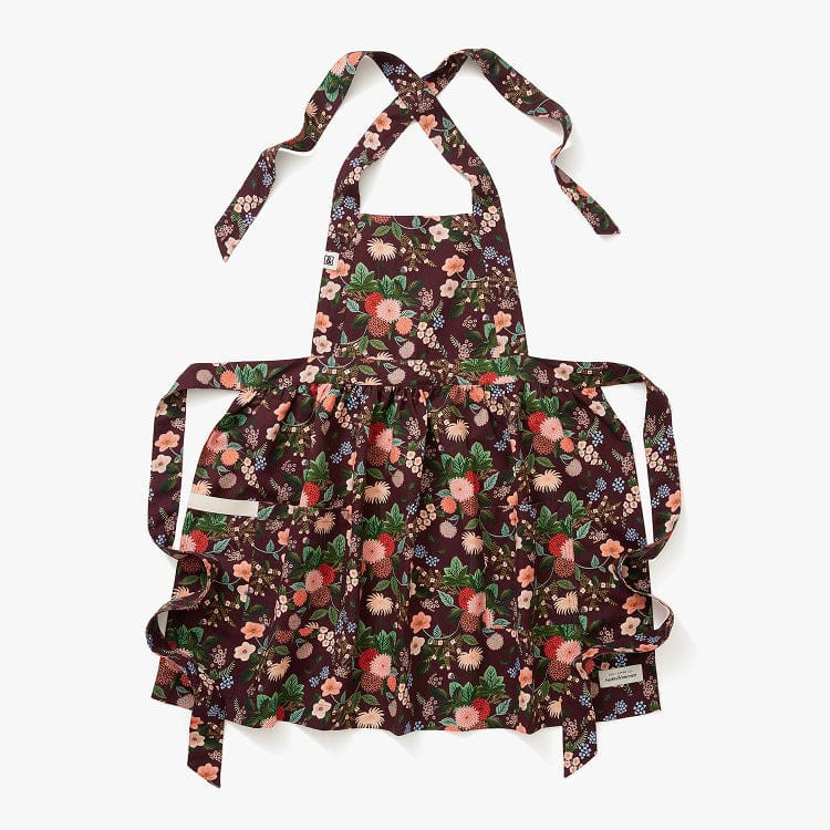 Pinafore Apron - Rifle Paper Co. Burgundy Dahlia | Hedley & Bennett | Hedley & Bennett