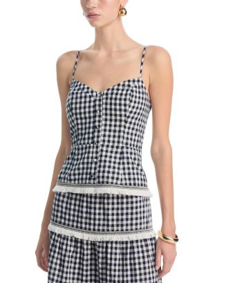 AQUA Gingham Top - Exclusive | Bloomingdale's Women | Bloomingdale's (US)