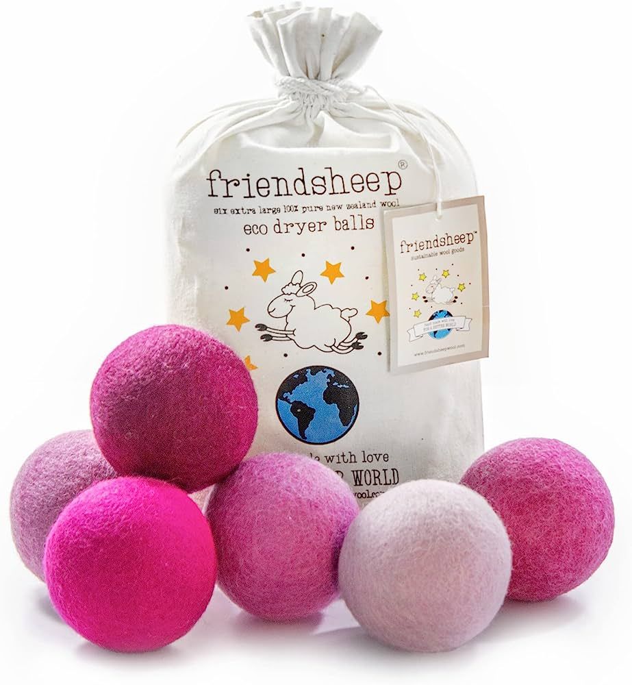 Friendsheep Wool Dryer Balls 6 Pack XL Organic Premium Reusable Cruelty Free Handmade Fair Trade ... | Amazon (US)