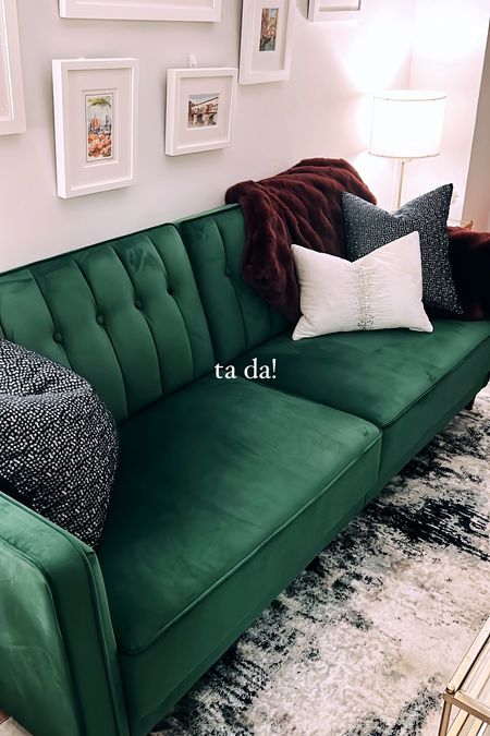 The green couch of my dreams 
#LTKhome 

#LTKSeasonal #LTKhome #LTKfamily