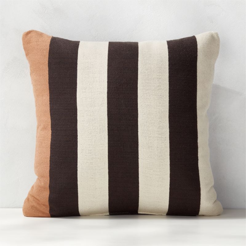 Kelso Striped Outdoor Modern Throw Pillow 20" + Reviews | CB2 | CB2