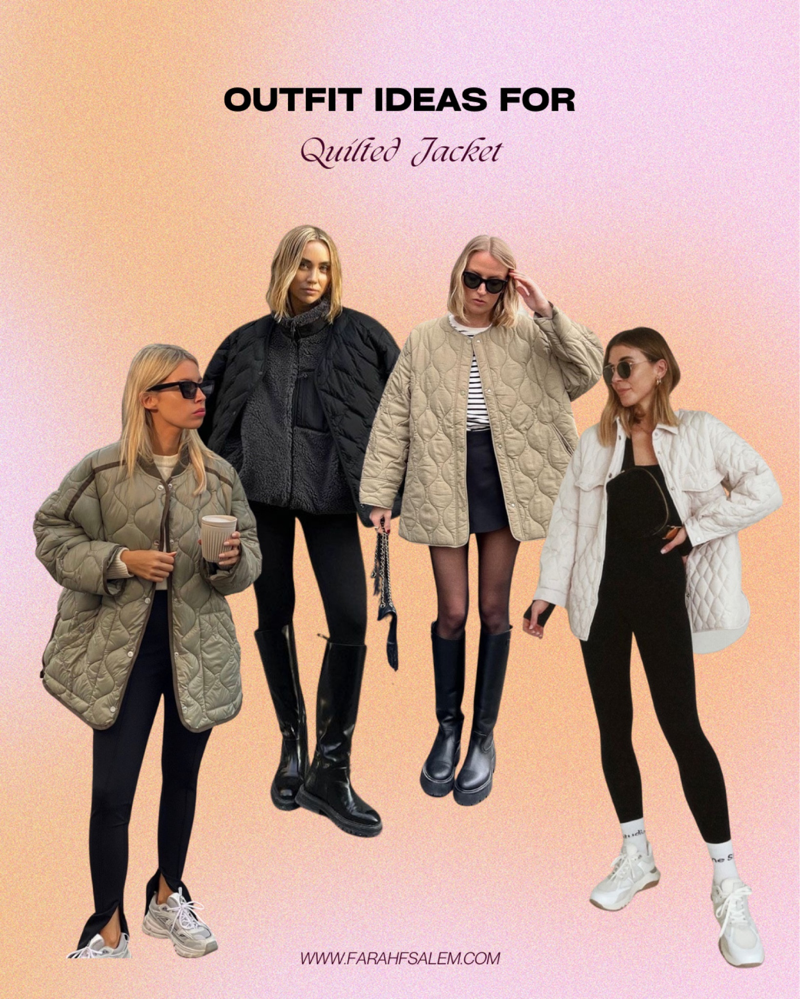 Quilted jacket winter outfit ideas🤍