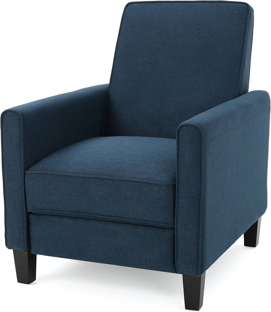 Great Deal Furniture Jeffrey Dark Blue Fabric Recliner Club Chair | Amazon (US)