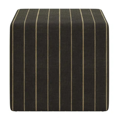 Era 21'' Wide Square Striped Cube Ottoman | Wayfair North America