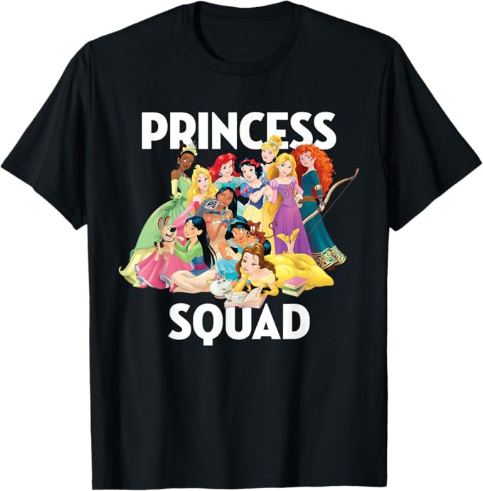 Disney Princess Squad Group T-Shirt | Amazon (US)