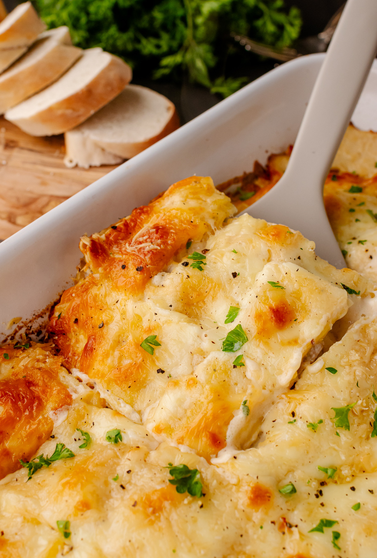 A creamy, cheesy dinner made with layers of ravioli that’s effortless and so satisfying!
Get the best casserole dishes and kitchen tools to make this one-pot meal a breeze. 

 