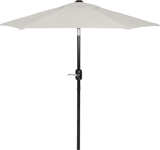 6 Ft Outdoor Patio Umbrella, Easy Open/Close Crank and Push Button Tilt Adjustment - Beige Market... | Amazon (US)