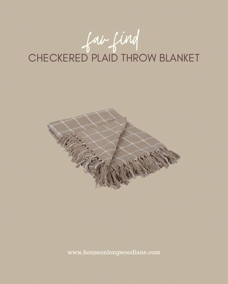 Fav Find! How cute is this Checkered Plaid Throw! This color currently 15% OFF and comes in 12 different patterns. Perfect for Fall. 

#LTKhome #LTKsalealert #LTKSeasonal
